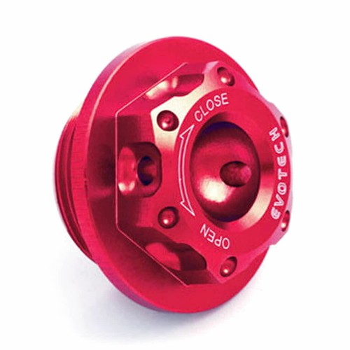 Red evotech oil cap 26x3 - oil, 26x3.0