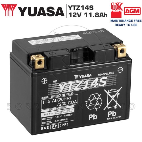 Yuasa ytz14s precharged - yuasa,