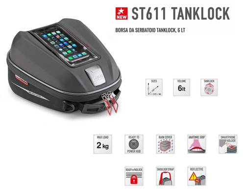 St611 tanklock tank bag - 6l,
